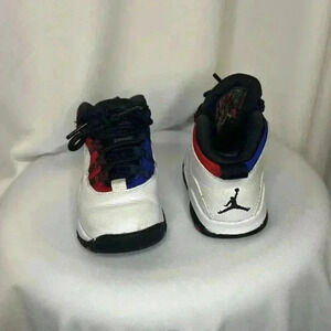 Nike Air Jordan 10 X MID Retro GS Olympians Size 6C Red White Blue Sneakers Shoe